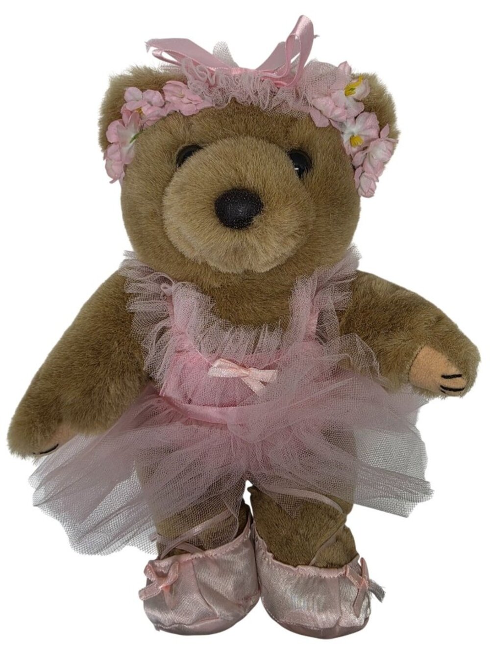 Vintage Lillian Vernon Ballerina Teddy Bear 12” Jointed Pink Tutu Plush